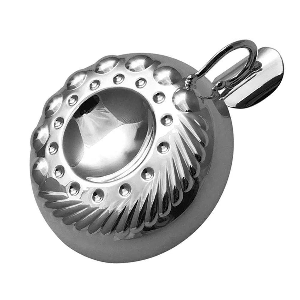 Tastevin Sommelier Borgogna Professionale | Silver Plated, Catena, Pochette, Made in Italy, Acciaio Inox, Contatto Alimenti, Modello Borgogna, Uso Professionale