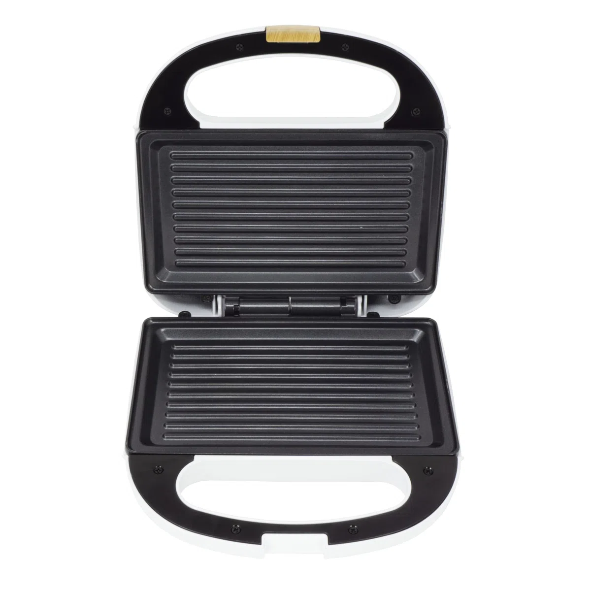 JOCCA - Tostapane a 2 fette, tostapane linea Nature/Piastre Grill Antiaderenti/Indicatori luminosi/Panini e altri pasti/Finitura moderna Effetto Legno (Bianco)