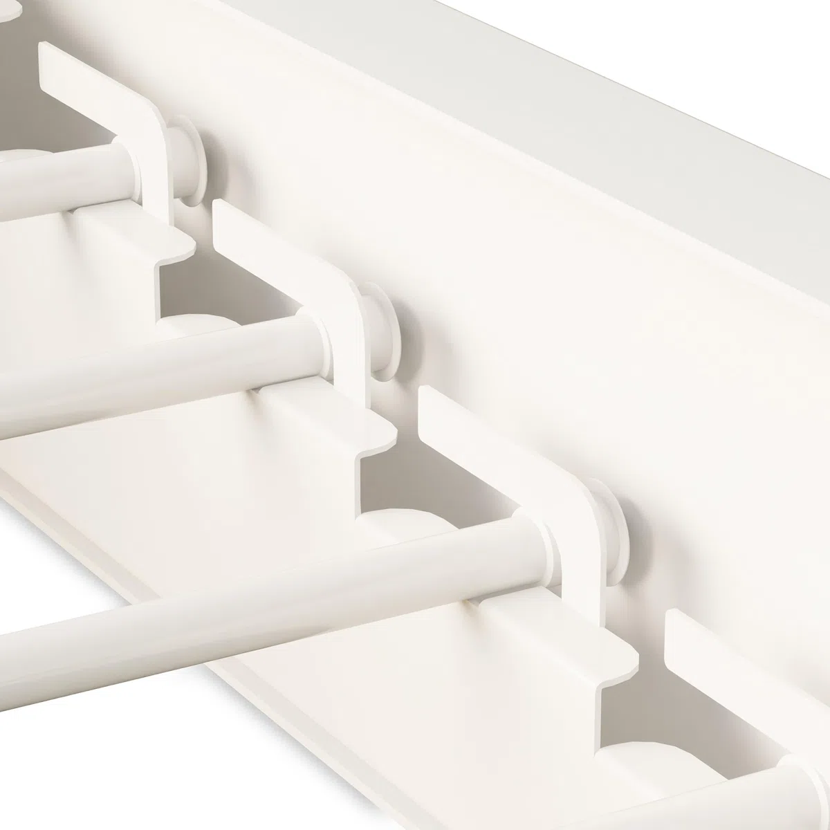 Relaxdays Stendino da Parete Pieghevole, HLP: 11,5 x 85 x 42,5 cm, Filo Asciugatura 4,15 m, Stendibiancheria, Bianco