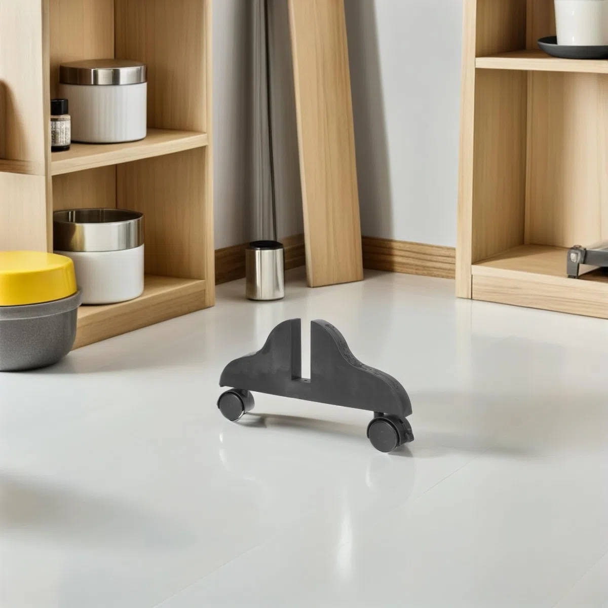 Generico Base per Schermo Divisorio 3pezzi in PVC con Ruote Resistenti all Usura e Design Antiscivolo, Supporto Stabile per Separé in Nero per Feste e Biblioteche