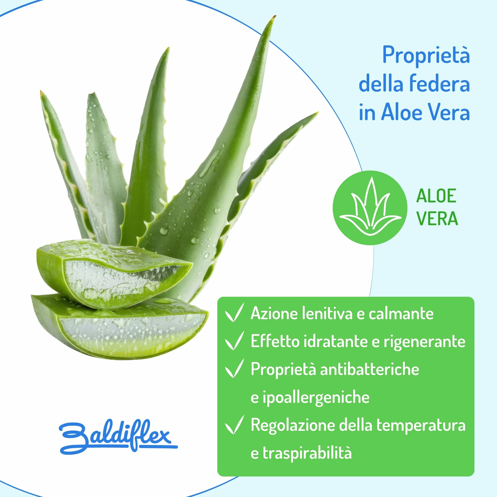 Baldiflex Emporio, Coppia di Cuscini Saponetta Memory Foam, Aloe Vera, Altezza 11 cm, Soffice