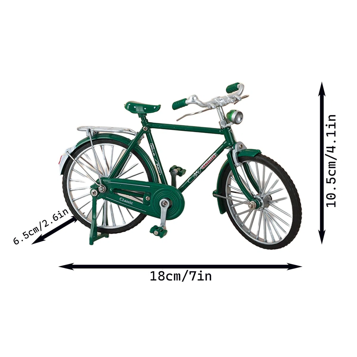 Verde bicicletta in Ferro Battuto, Modello di Bicicletta Retrò, Usato Come Regalo per la Famiglia e gli Amici o Come Decorazione per la Scrivania