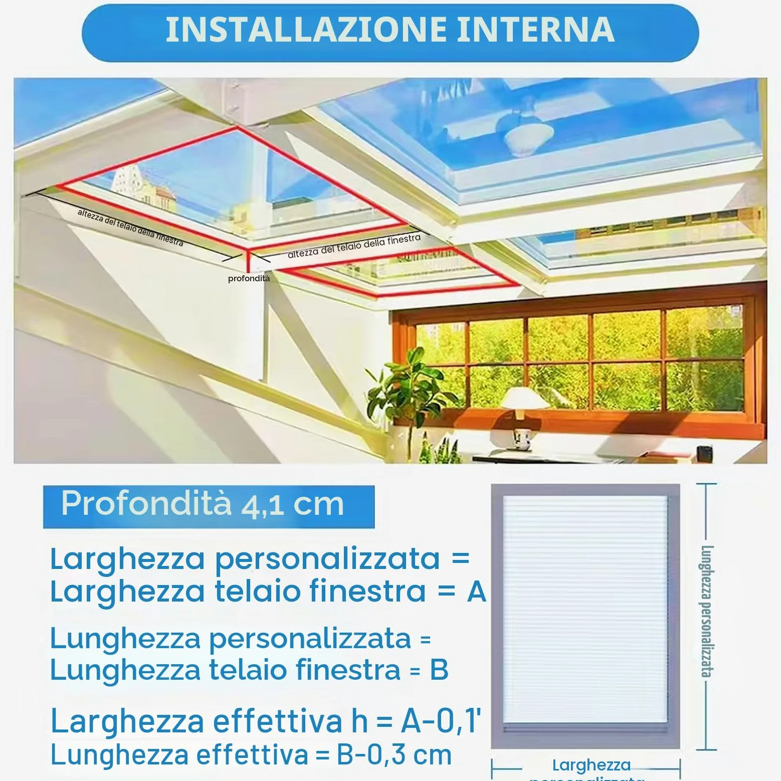 TIPIACE Tenda per lucernario manuale, a nido d'ape, completamente oscurante, in tessuto impermeabile, per lucernario (Grey 93021E)