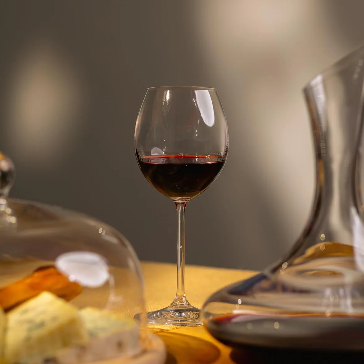 Krosno Calici da vino rosso | Set da 6 | 350 ml | Collezione Venezia | Ideali per casa, ristoranti e feste | Lavabili in lavastoviglie | Cristallo senza piombo