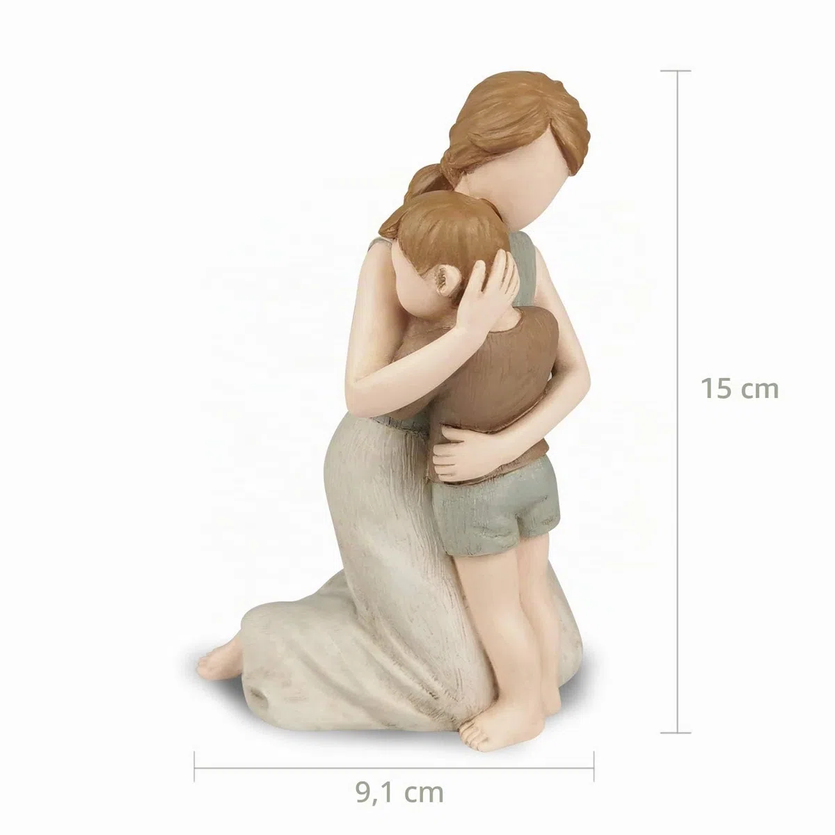Statuette di statuette di madre e figlio, le più grandi sculture di mamma e bambino, scolpite figure dipinte a mano con carta regalo per l'anniversario di compleanno