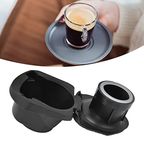 Adattatore Riutilizzabile per Capsule di Caffè, Convertitore per Macchina da Caffè, PP, 78x64x41mm, Include Pennello e Cucchiaio