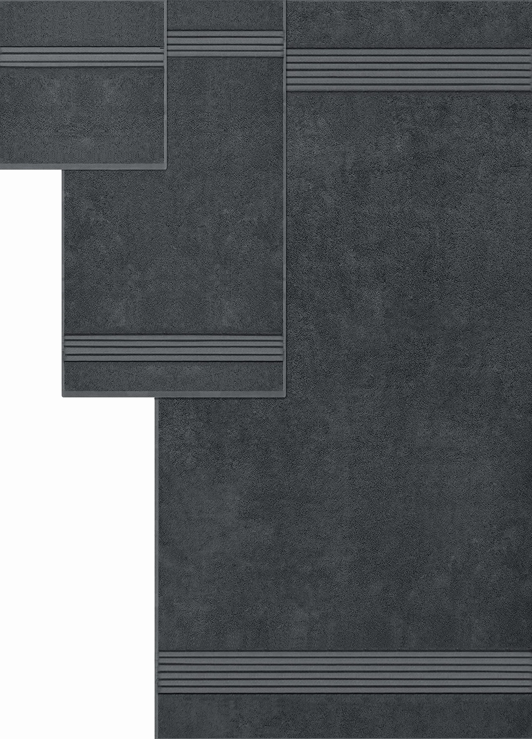 Utopia Towels Set di 8 asciugamani in cotone 100%, morbidi e assorbenti per l'uso quotidiano, 2 teli da bagno 69 x 137 cm, 2 asciugamani 41 x 71 cm, 4 salviette 30 x 30 cm (Grigio)