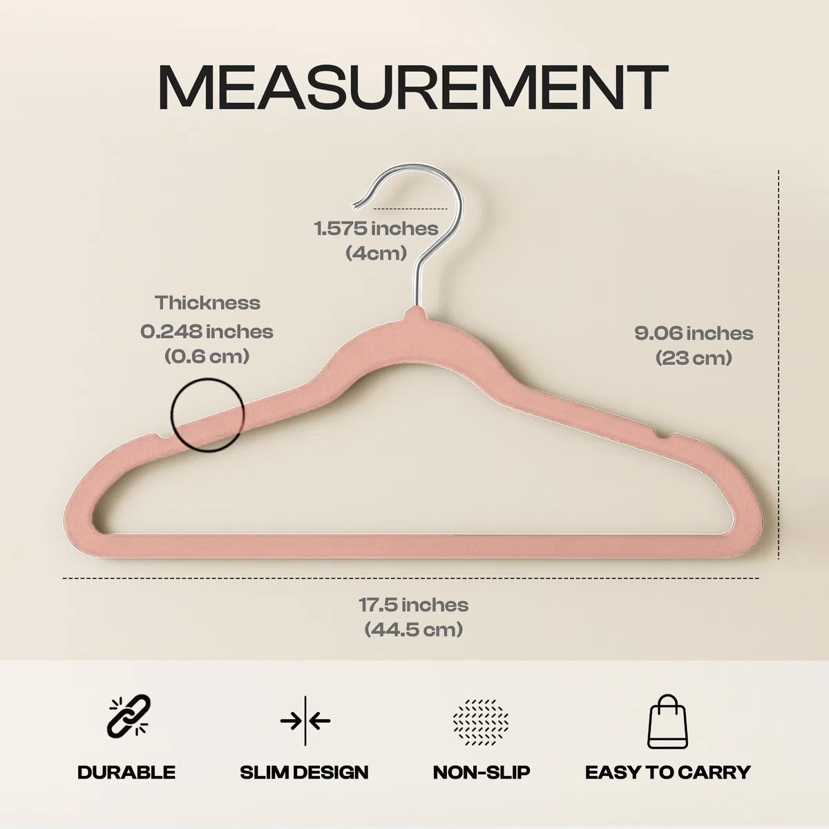 Utopia Home - Grucce in velluto - Antiscivolo e resistenti con barra per cravatte - Grucce salvaspazio per camicie, giacche e vestiti (Rosa, Confezione da 20)