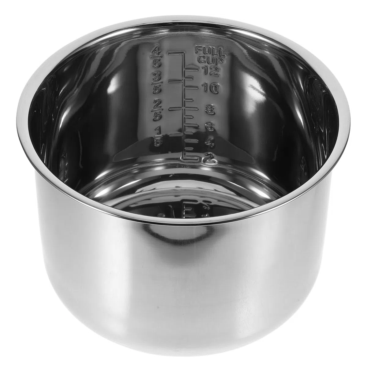 HEALLILY Pentola Interna da 6l per Cuociriso in Acciaio Inossidabile Distribuzione Uniforme del Calore Design Multifunzione, per Uso Familiare e Cottura del Porridge
