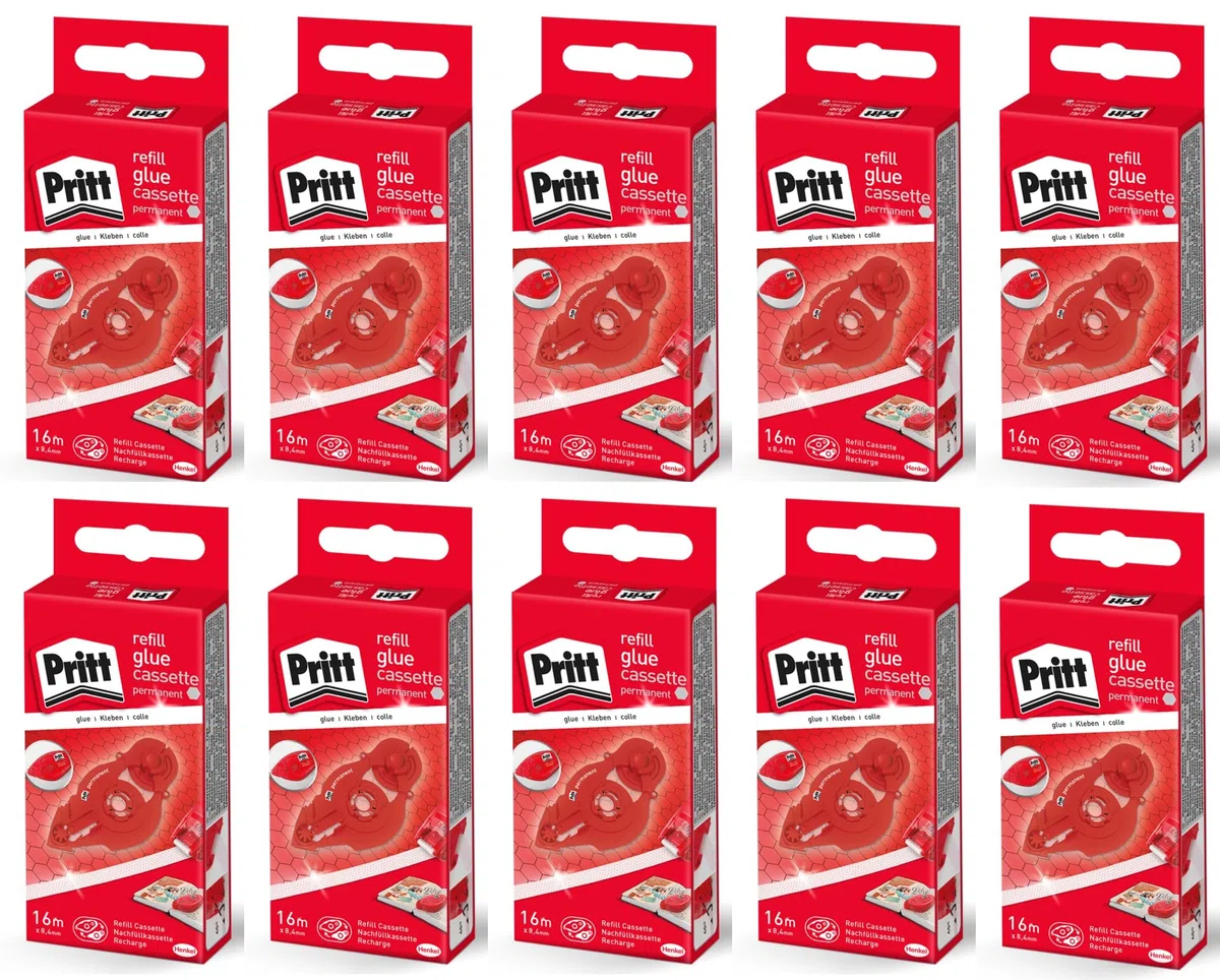 Pritt zrxph colla Roller Refill Laser, permanente, Band lunghezza: 16 m, larghezza di banda 8.4 mm, 10 pezzi