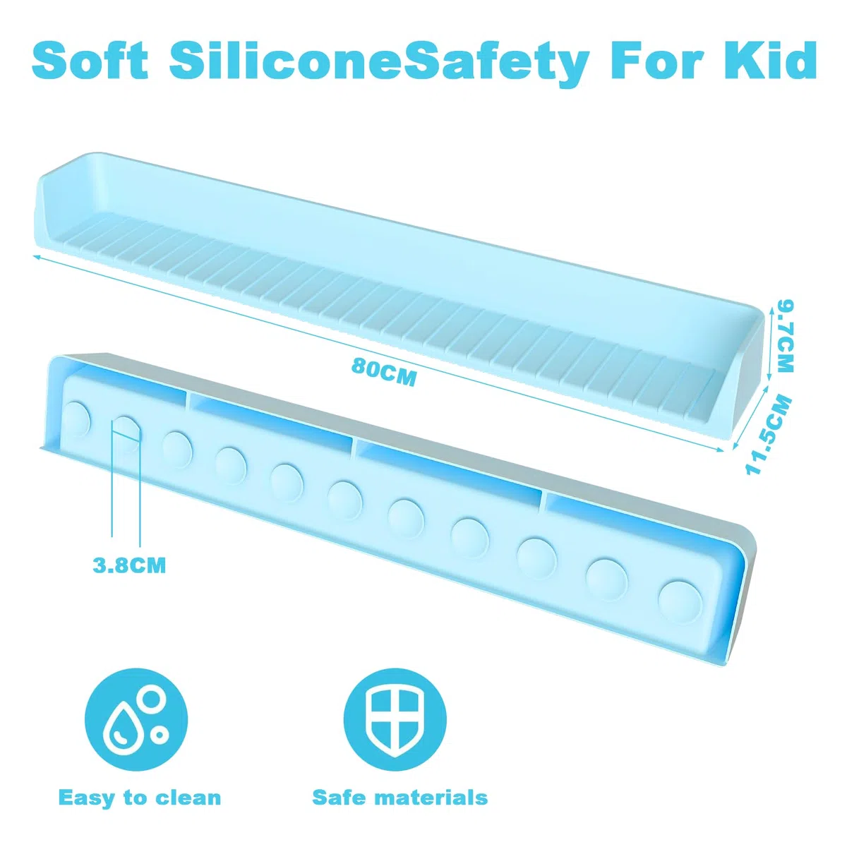 Paraspruzzi per Vasca Da Bagno per Bambini, In Silicone, Paraspruzzi Più Lungo, Supporto per Giocattoli per Vasca Da Bagno Impedisce Fuoriuscite d'Acqua In Bagno