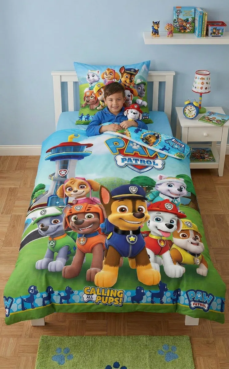 Parure da letto Pat Patrol Calling All Pups – copripiumino 140 x 200 cm + federa 65 x 65 cm