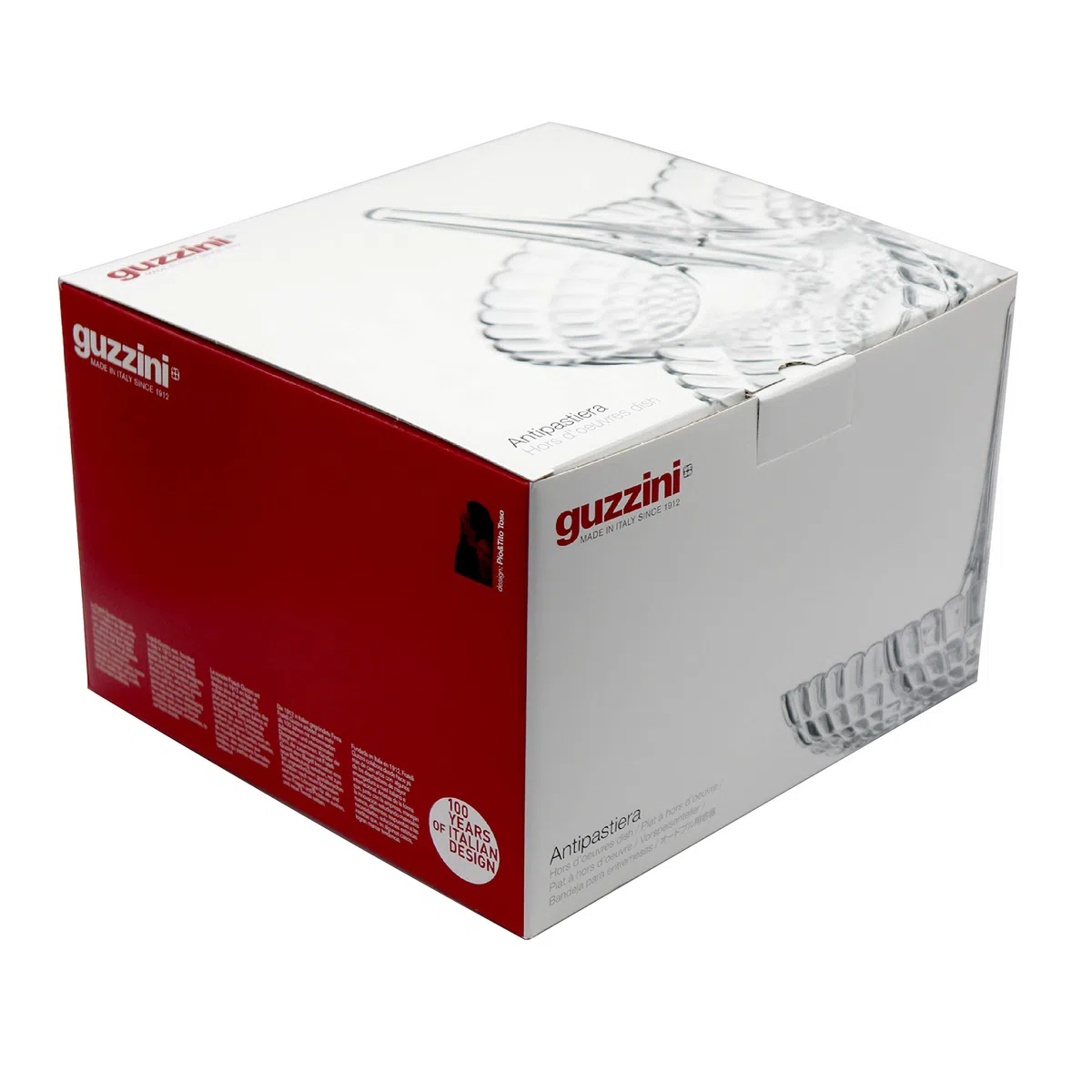 Guzzini Set 2 Antipastiere Tiffany, Trasparente, 27 x 25 x h25.5 cm