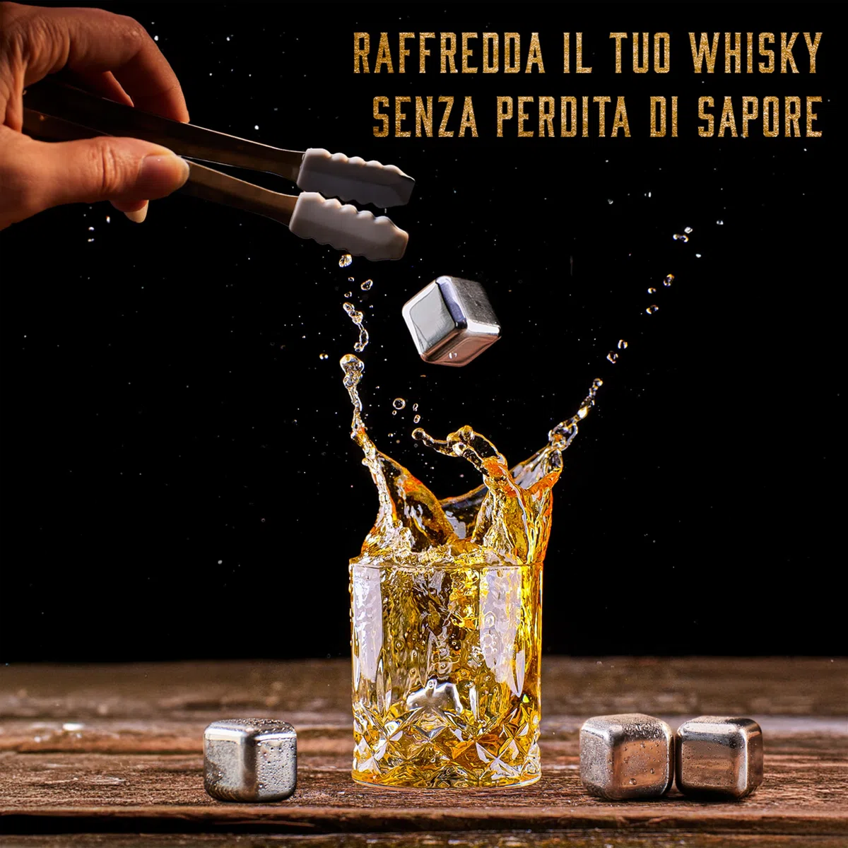 Whiskey Decanter per Whisky - Set Regalo per Uomo al Compleanno - Decanter 700ML, Scatola Regalo, 2 Bicchieri da Whiskey x 310ML, 4 Pietre di Whisky, Accessori