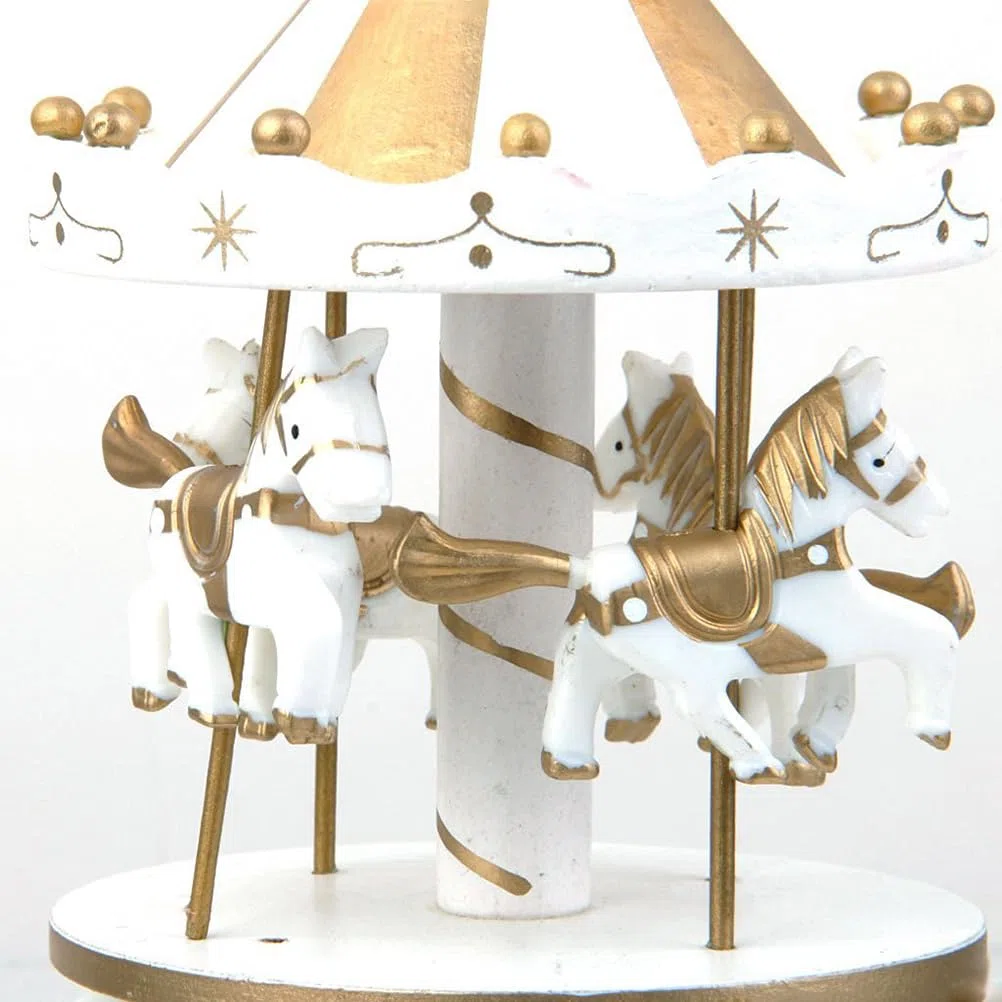 Ciieeo Carillon Giostra Natalizio in Legno Decorazione Casa 3 Pezzi Ornamenti per Bambini Atmosfera Festiva E Arredo Stanza