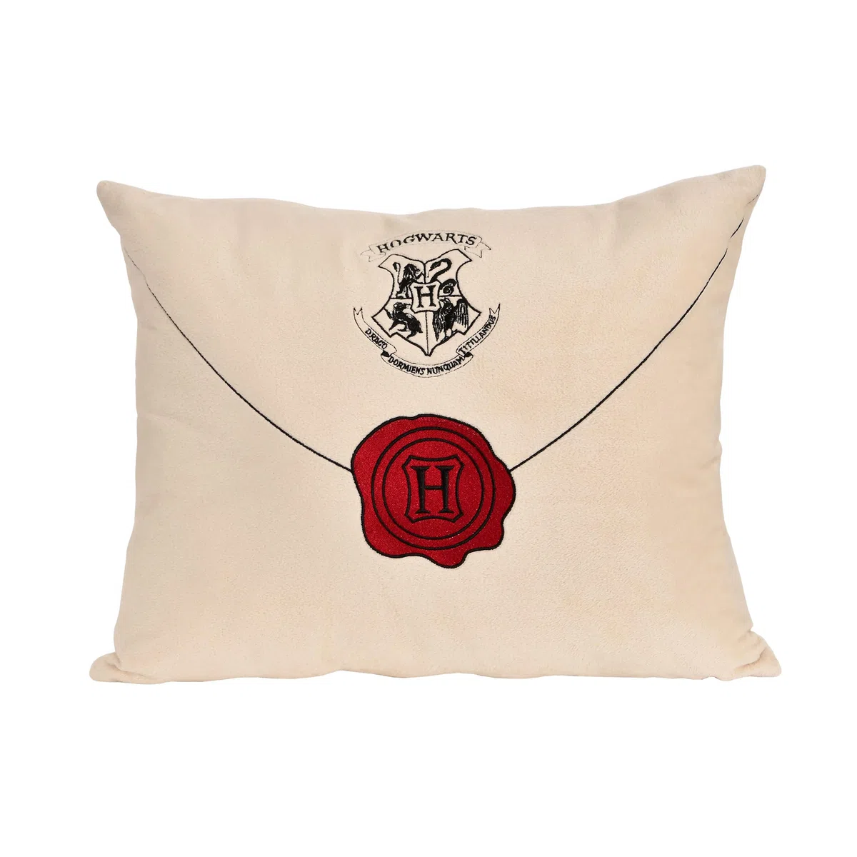 Elbenwald Cuscino Di Harry Potter Con Design Della Lettera Di Hogwarts - 42 X 12 X 34 Cm - Con L'indirizzo Di Harry Sul Retro - Per Uomo Donna Unisex - Idea Regalo - Cuscino Decorativo - Bianco Beige