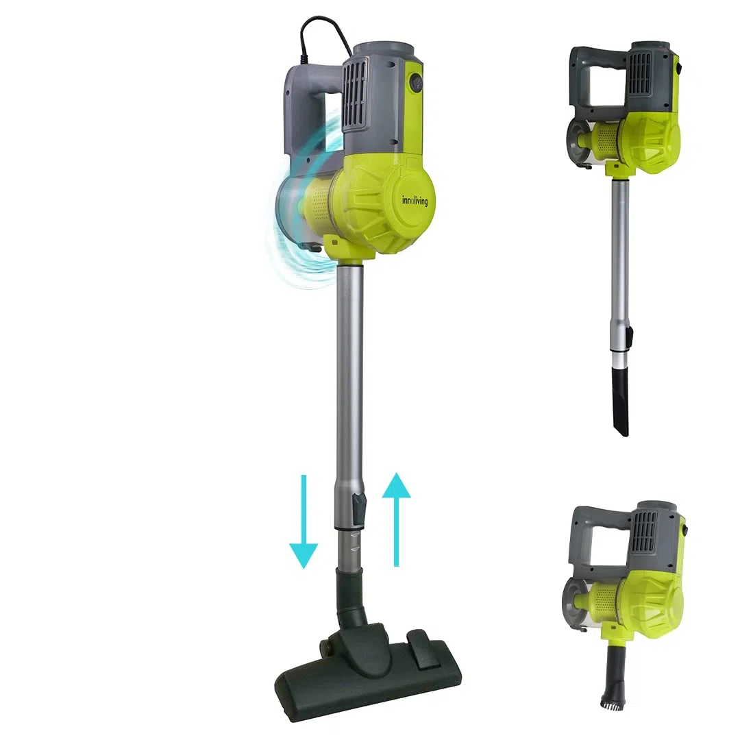 Innoliving Aspirapolvere Ciclonico INN-670 Verticale senza Sacco, Potenza 600W, Vano Raccoglipolvere Lavabile 0,5L, Filtro HEPA, Accessori Inclusi