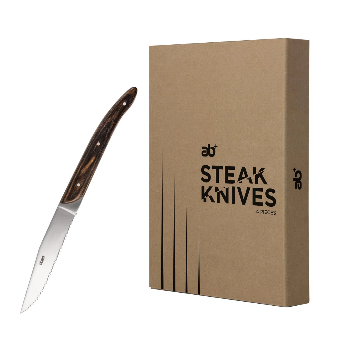 ab+ STEAK KNIVES SET 4 PZ Safari lama seghettata