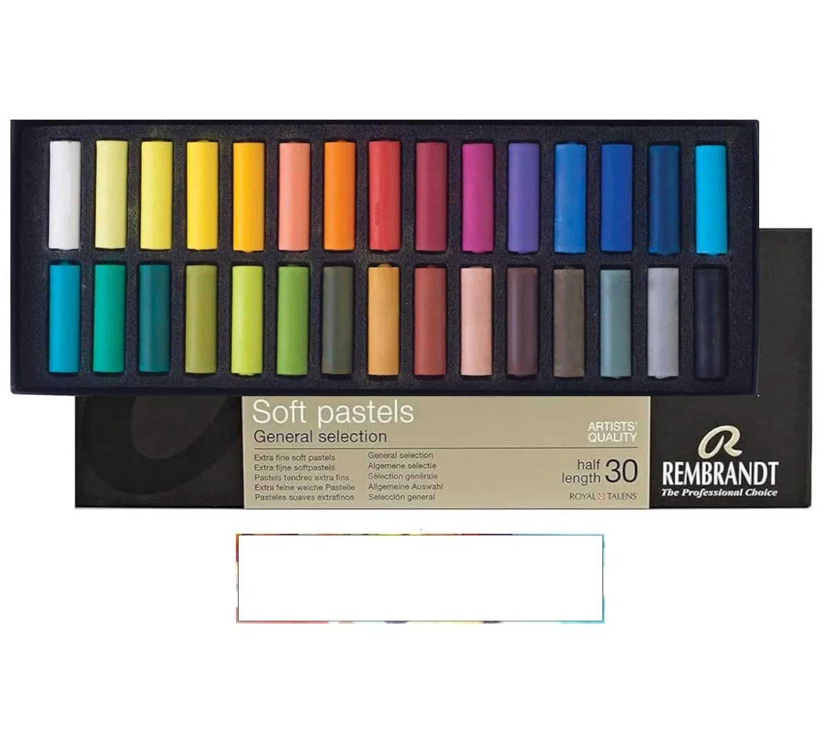 Rembrandt Set di Pastello secco 30 Mezzo Pastello E 1 Carta