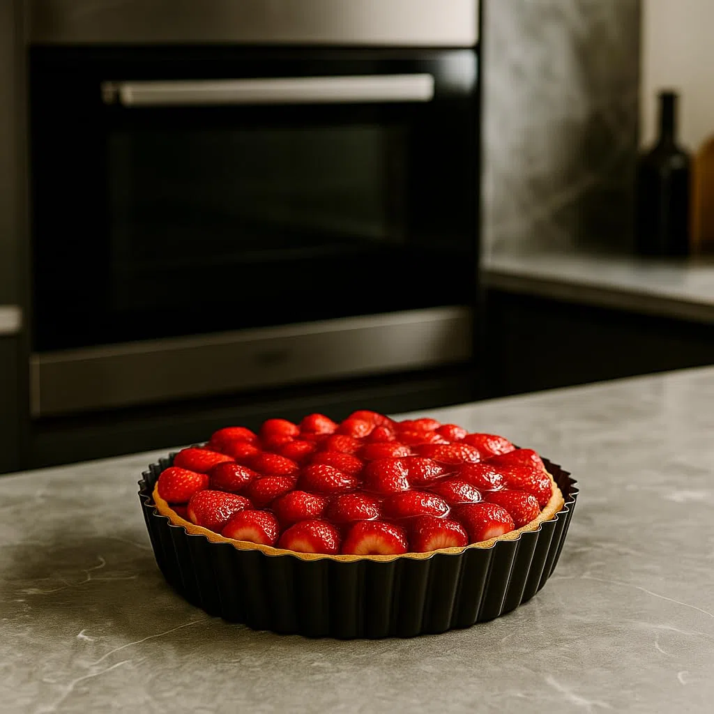 MGE - Set 3 Stampo Crostata - Teglia per Quiche e Crostata Alto - Stampo Crostata Furba con Fondo Removibile Antiaderente- Teglia Rotonda da Forno - Stampo Quiche Torte - 20, 24, 28 cm