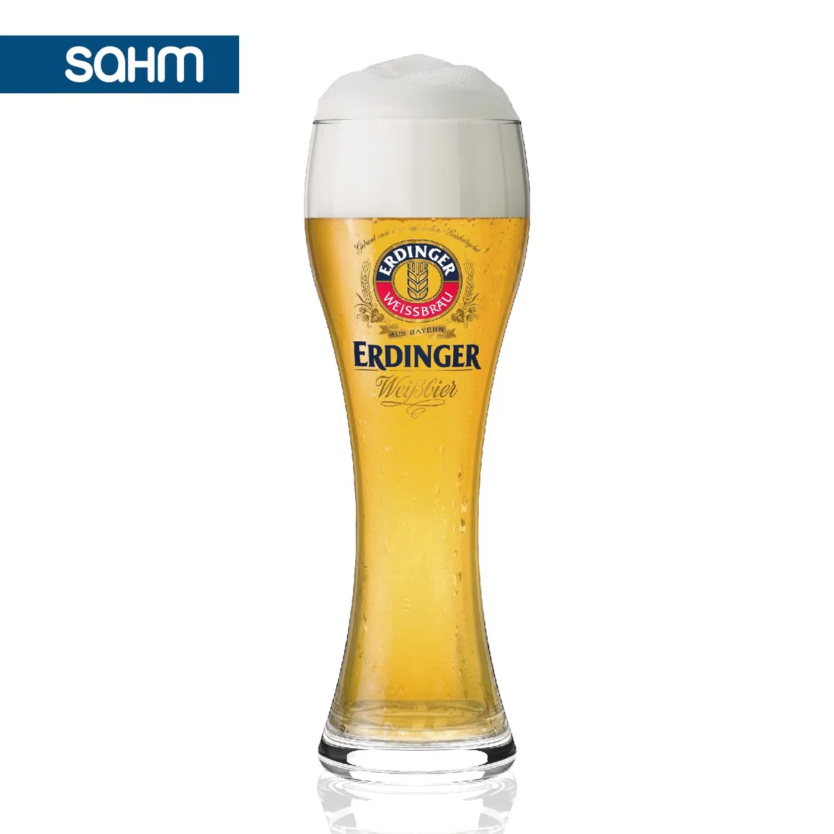 ERDINGER - Set di 6 bicchieri da birra a grano, 0,5 l, ideali come regalo per birra