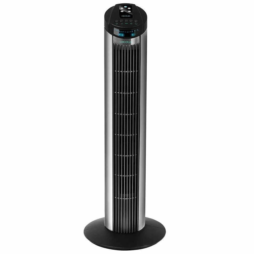Cecotec Ventilatore a Torre Digitale EnergySilence 890 Skyline. 50 W, 3 velocità, Motore 100% in Rame, Telecomando, Display LCD, Timer Programmabile fino a 7,5 ore