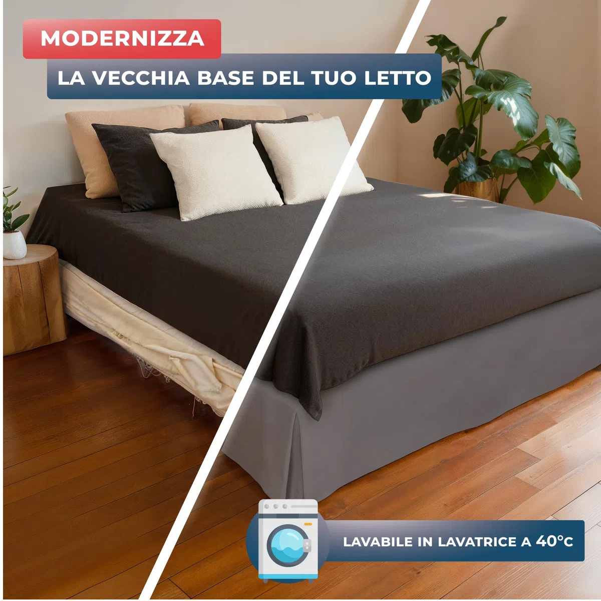 Wrappybag Vestiletto Matrimoniale 160 x 200 cm - Tortora – Copertura Giroletto - 8 Misure Diverse