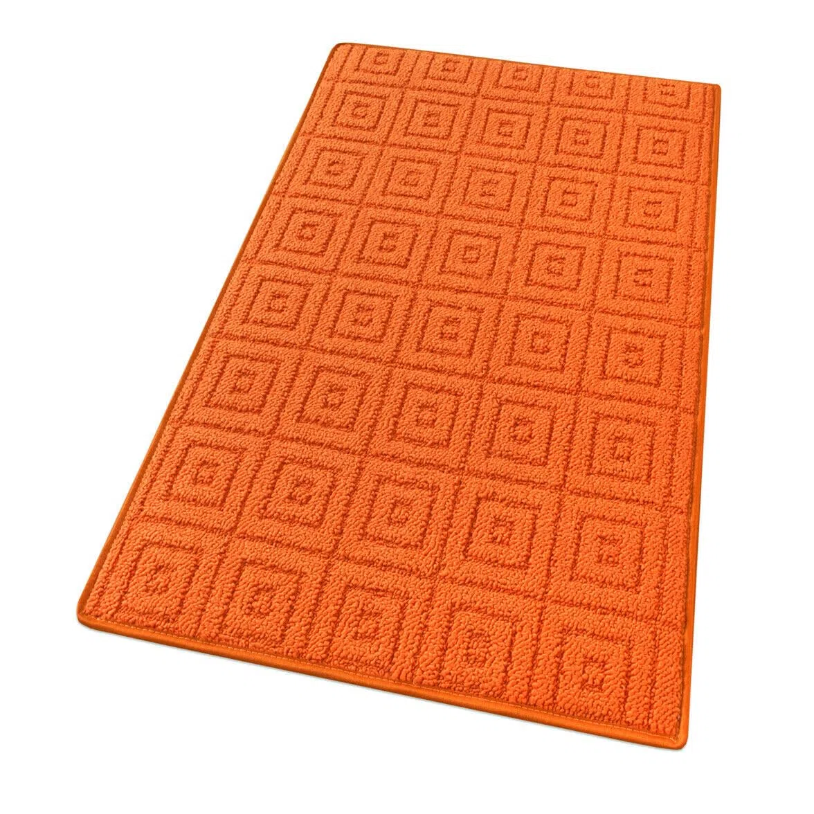 emmevi Tappeto Cucina 3D Antiscivolo Tinta Unita Lavabile Morbido Assorbente Mod.EVITA 57X240 ARANCIONE