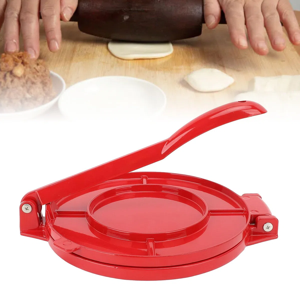 Pressa per Tortilla, Macchina per Tortilla, Pressa per Tortilla per Farina da 9,8 Pollici, Lega di Alluminio, Pressa per Tortilla Manuale, Pressa per Impasto per Tortini di Pizza