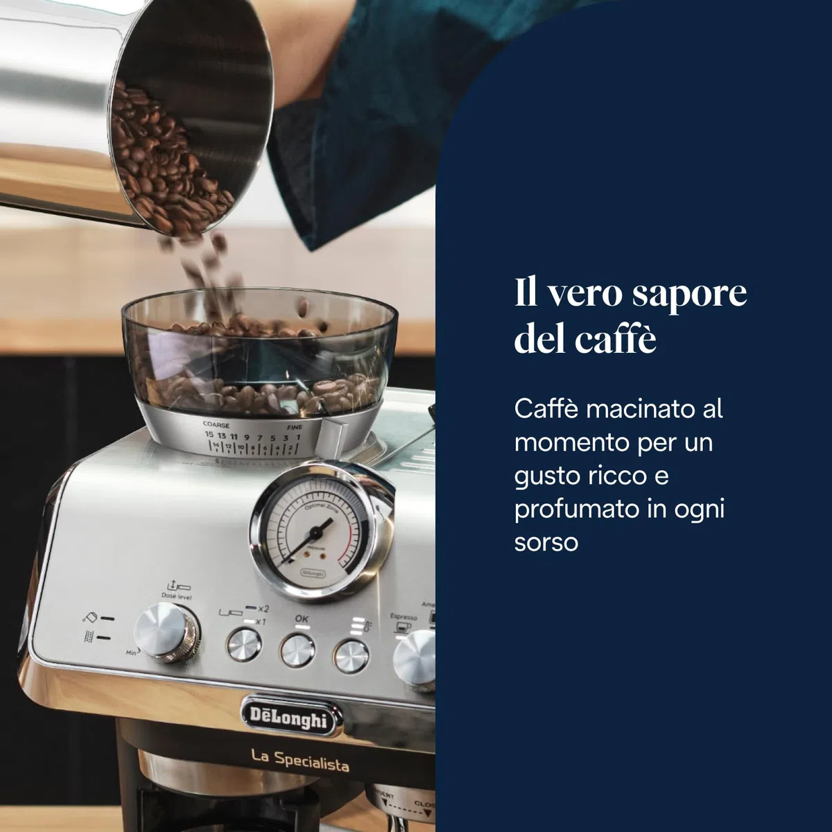 De'Longhi LA SPECIALISTA ARTE EC9155.MB Macchina da caffè Manuale, 3 Ricette Preimpostate, Controllo Attivo della Temperatura, 8 Livelli di Macinazione, Lancia MyLatte Art, incluso KIT BARISTA, Nera