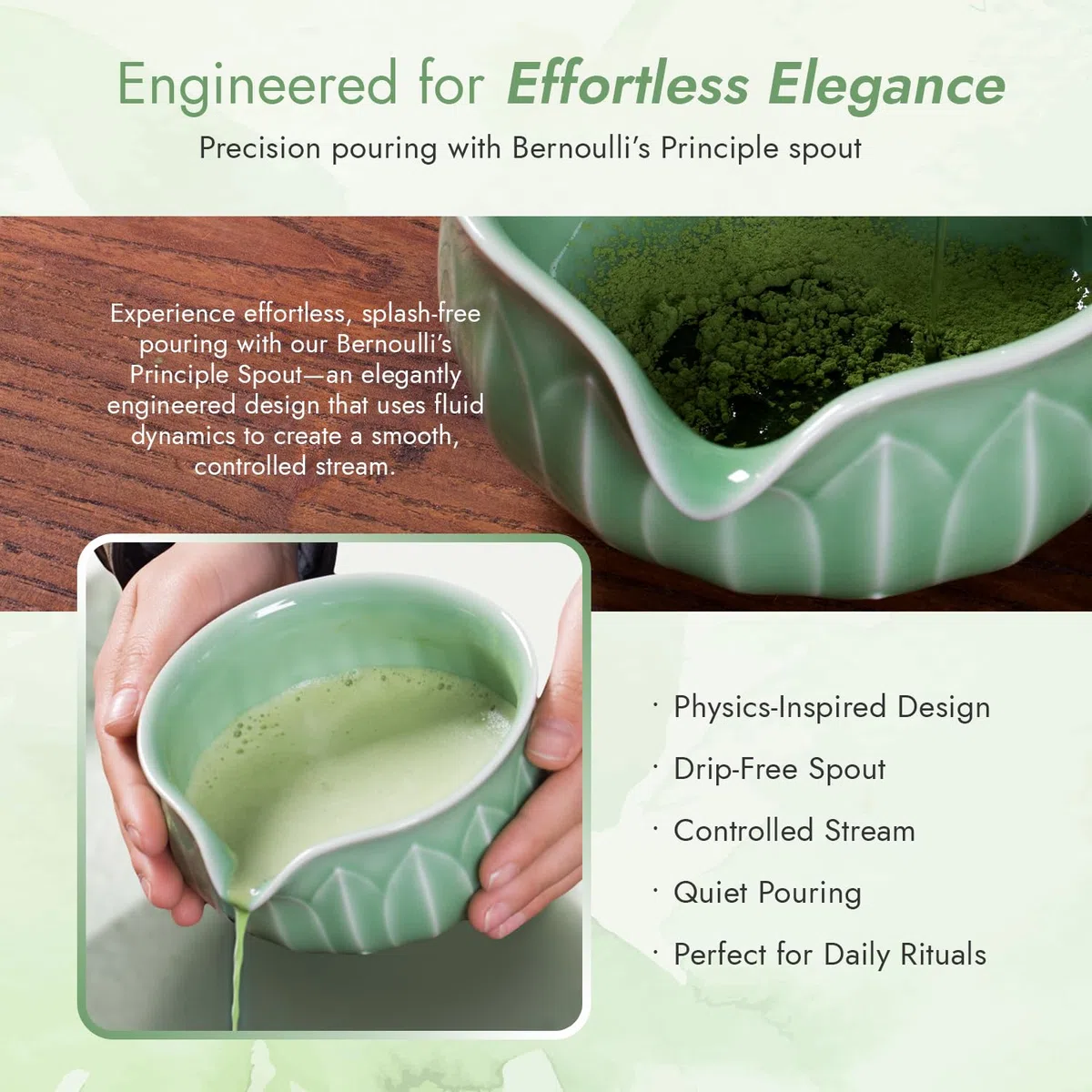 Set da tè Matcha con frusta e ciotola in bambù, kit per principianti, kit per matcha cerimoniale, set regalo per tè (verde smeraldo)