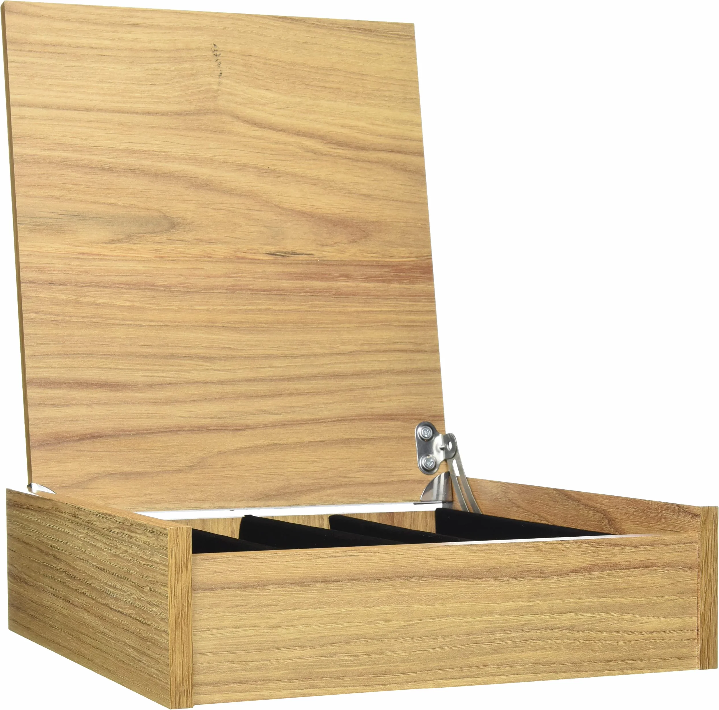 Albert de Thiers - Portaposate 4 scomparti - Set per la casa fino a 48 pezzi - Effetto rovere chiaro, 27,5 x 26 x 7 cm, 490326