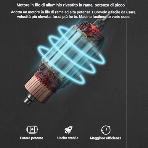Macinacaffè Elettrico 300W in Acciaio Inox – Macina Spezie, Cereali, Pepe e Semi Multifunzione – Trituratore Rapido con Lame in Acciaio Inossidabile, Design Compatto per Cucina
