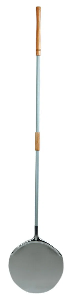 PALA PER PIZZA FORNO IN ALLUMINIO CON MANICO IN LEGNO TONDA da 40 cm.