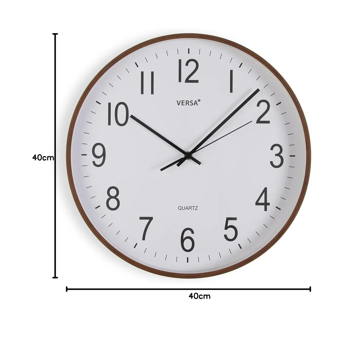 VERSA Orologio da Parete in plastica, al Quarzo, in MDF, 5,5 x 40 x 40 cm