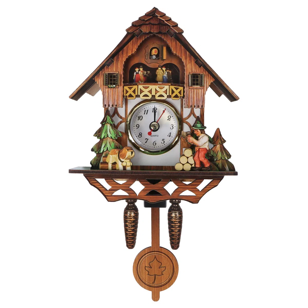 Orologio da Parete in Legno Orologio a cucù Antico Pendolo per Arredamento della Camera Bambini