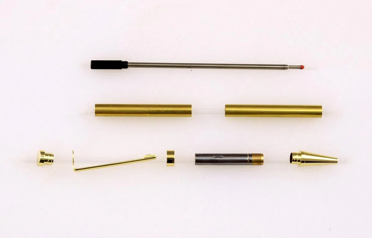 Slimline Woodturning Twist Pen Kit 10 confezioni (canna di fucile)