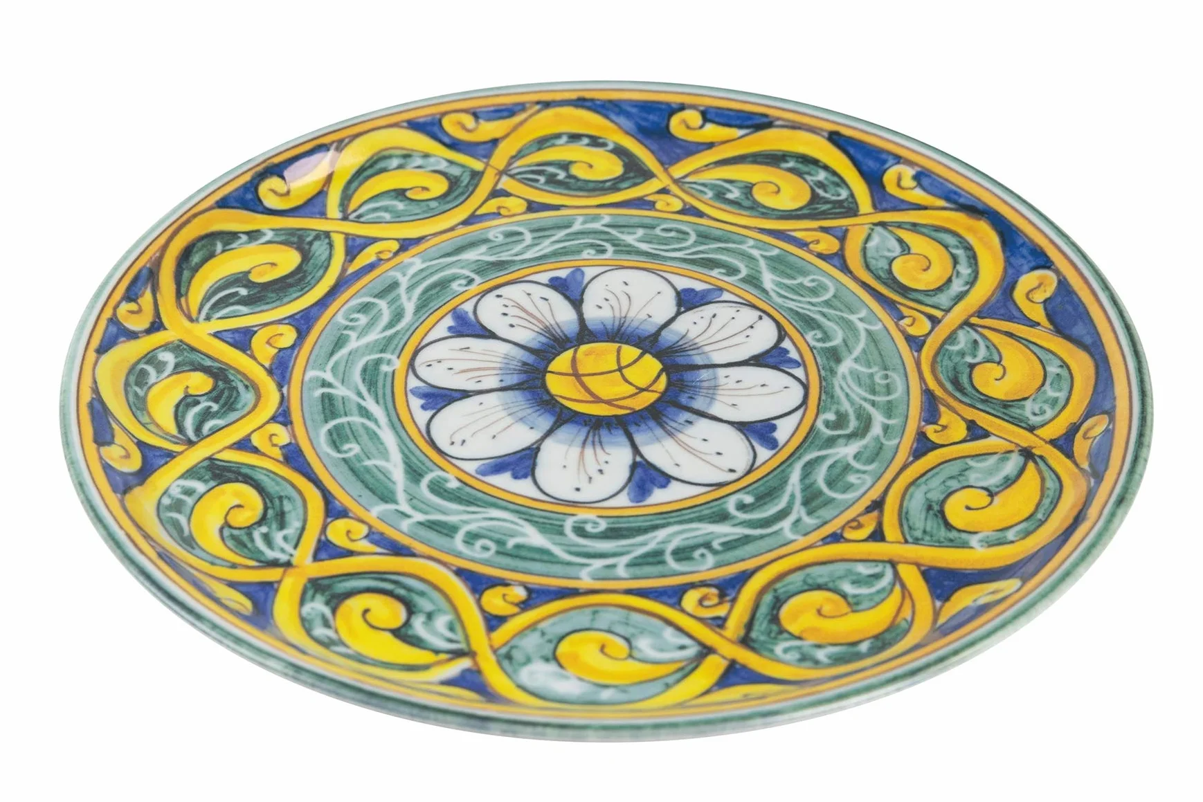 Villa d'Este Home Tivoli Set 4 Piatti pizza Scilla 33 cm in gres (Made in Italy)