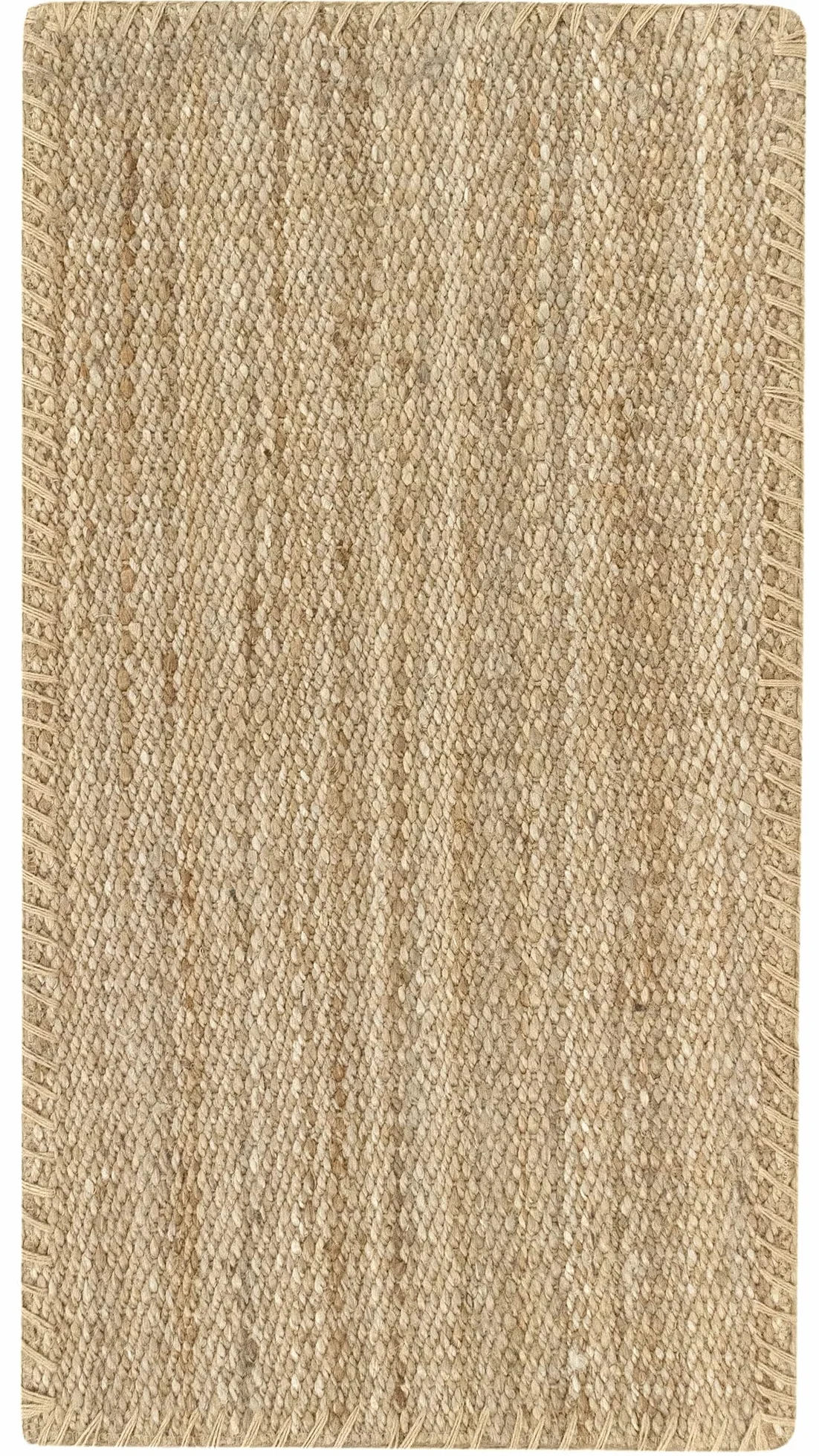 HAMID - Tappeto in Juta Granada 100% Fibra di Iuta Naturale, Tappeto Morbido e ad Alta Resistenza, Tessuto a Mano, Soggiorno, Camera da Letto, Tappeto Corridoio, Naturale (110x60cm)