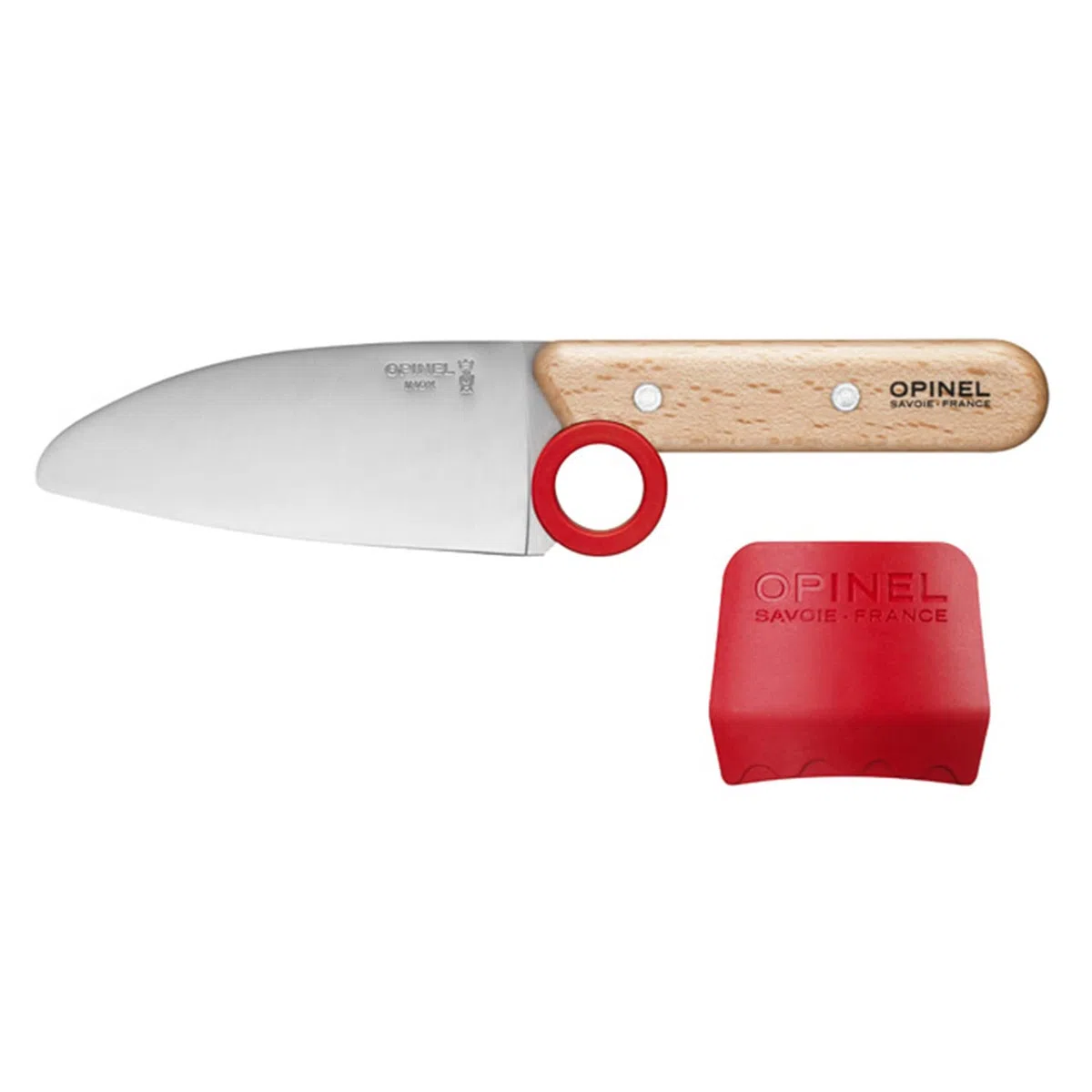 T&R Opinel Le Petit Chef, Bambini, Set di coltelli da Cucina, 2 Pezzi, Coltello da Cucina, Protezione Dita, Inossidabile