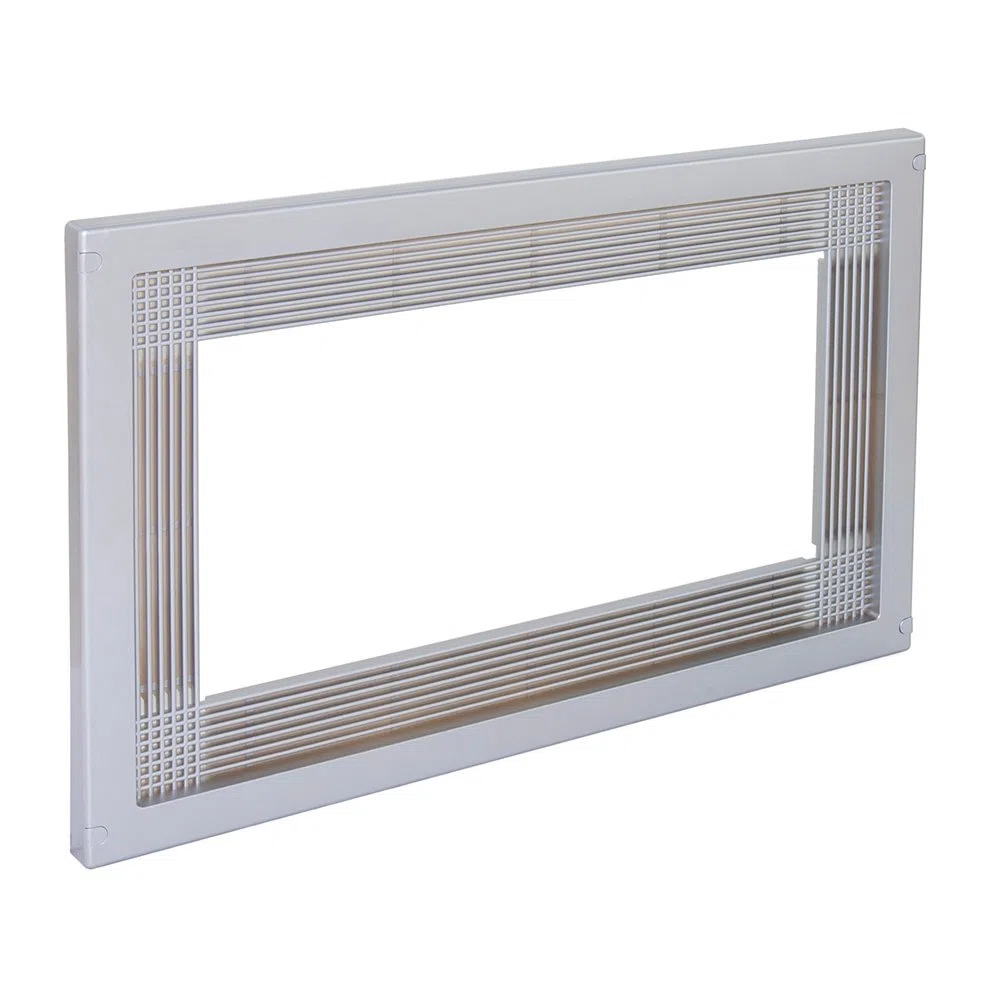 Telaio per microonde EMUCA, per montaggio ad incasso in mobili da cucina, modulo 600mm, 600x400mm, plastica, alluminio verniciato argento, 1 unità