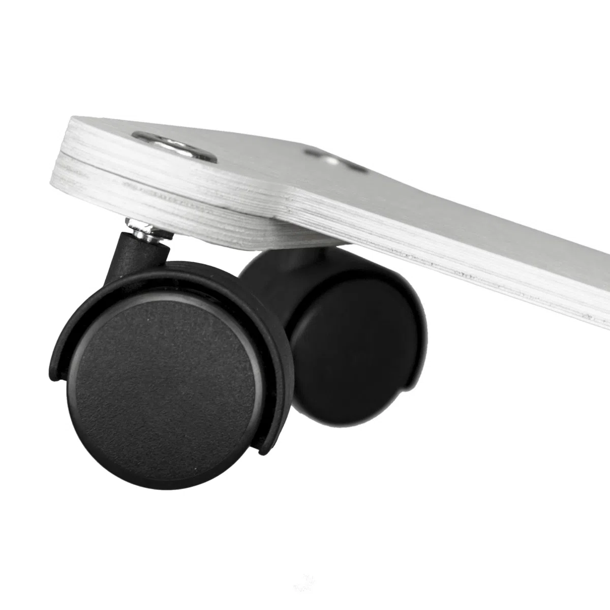 Cemab Supporto per Computer Desktop, Nuova Versione Rinforzata. Carrello Porta pc in Legno con Ruote (Bianco Lucido)