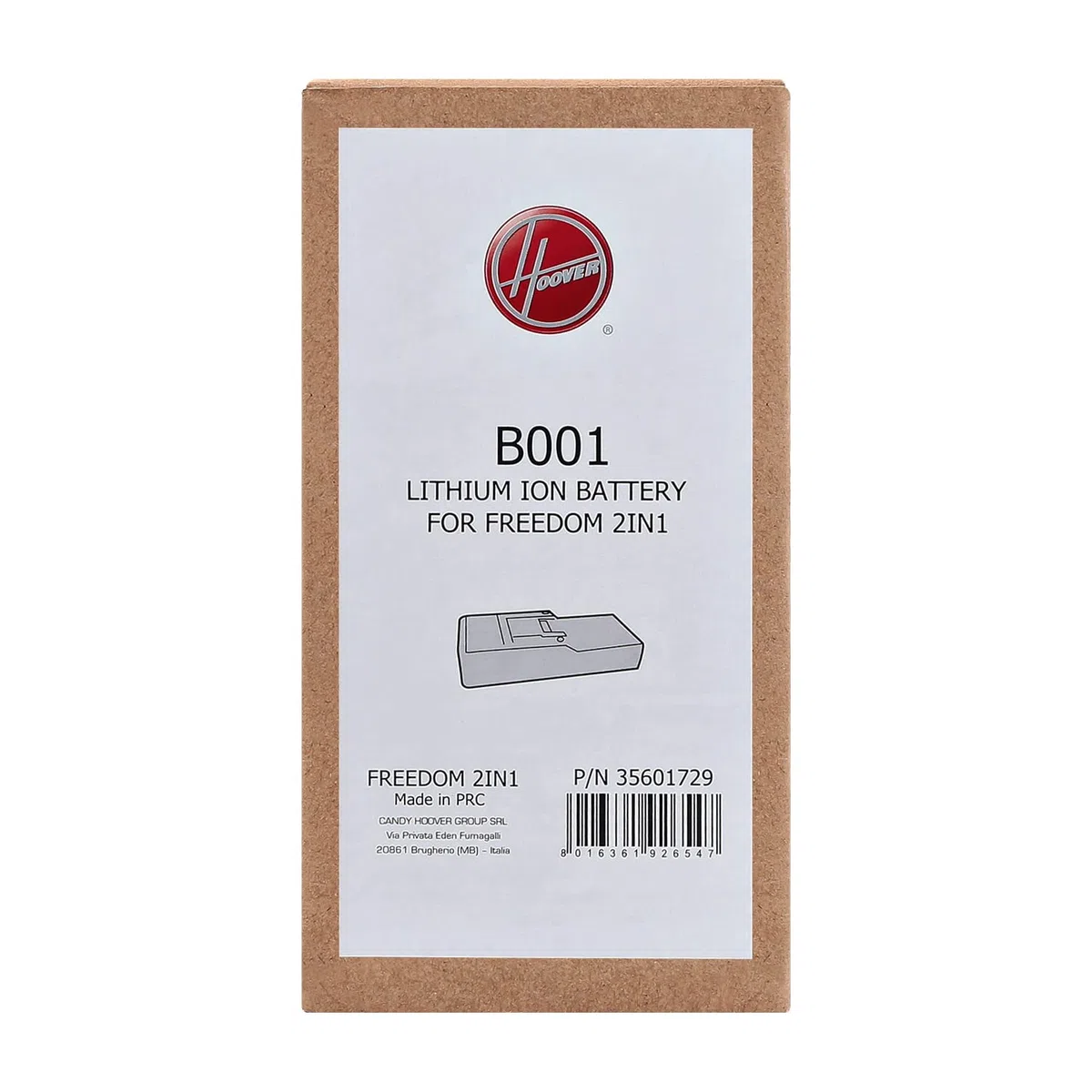Hoover 35601729 Batteria Ricaricabile Per Freedom 2 In 1, 22.2 V, 1500 Mah, Plastica, Nero