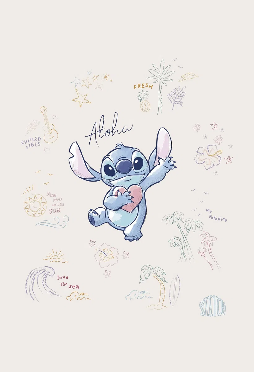 Komar Keilrahmenbild - Disney Lilo and Stitch In the Sun - Größe: 60 x 90 cm