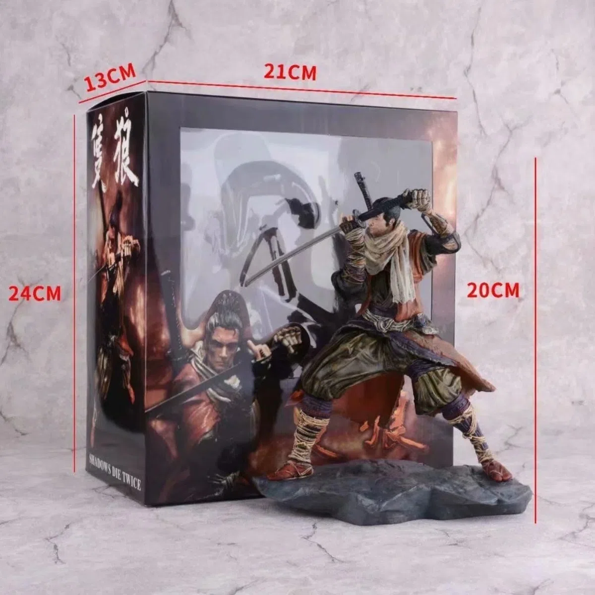 Modello di Figura di Anime Sekiro Pvc Figure D'Azione Modello da Collezione Giocattolo Statua Desktop Ornamenti 7,87 Pollici