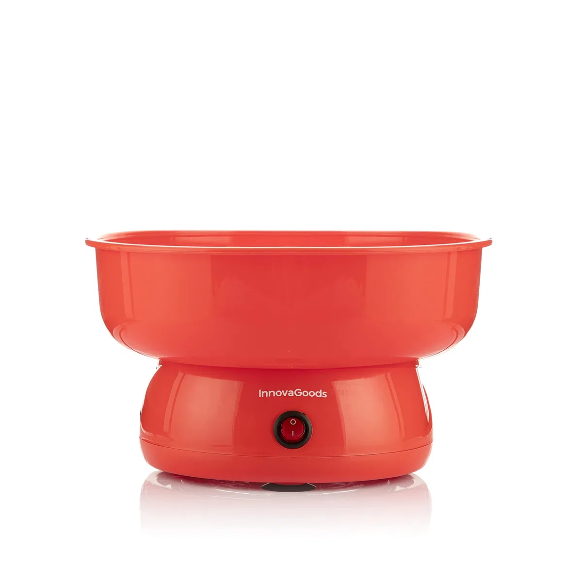 InnovaGoods - Macchina Zucchero Filato Cantty, 450W, Divertimento Feste ed Eventi, Design Moderno, Rapido e Facile da Usare, PP, ABS, Acciaio Inossidabile, Rosso