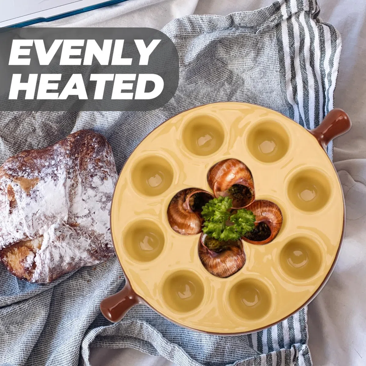Homoyoyo Piatto per forno, piastra in ceramica, piastra per forno, piastra per lumache, teglia per lumache