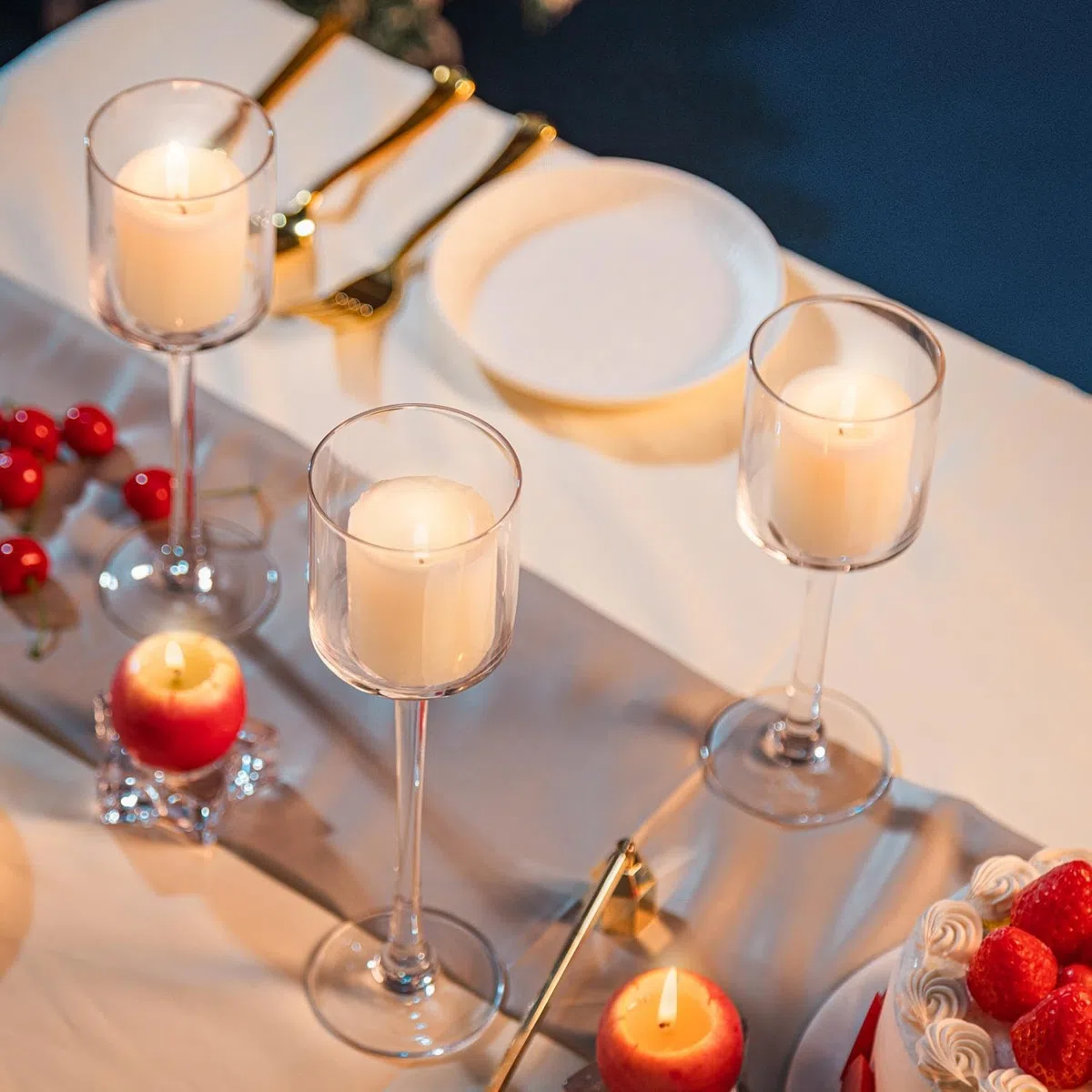 Centro Tavola Moderno Candele Galleggianti Vasi Confettata Candelabri Di Vetro Tè Leggeri Sposi Matrimoni Nuziali Uragano Alto Elegante Cenare Party Home Adecor Tavolo Feste Varie(1 Set Large)