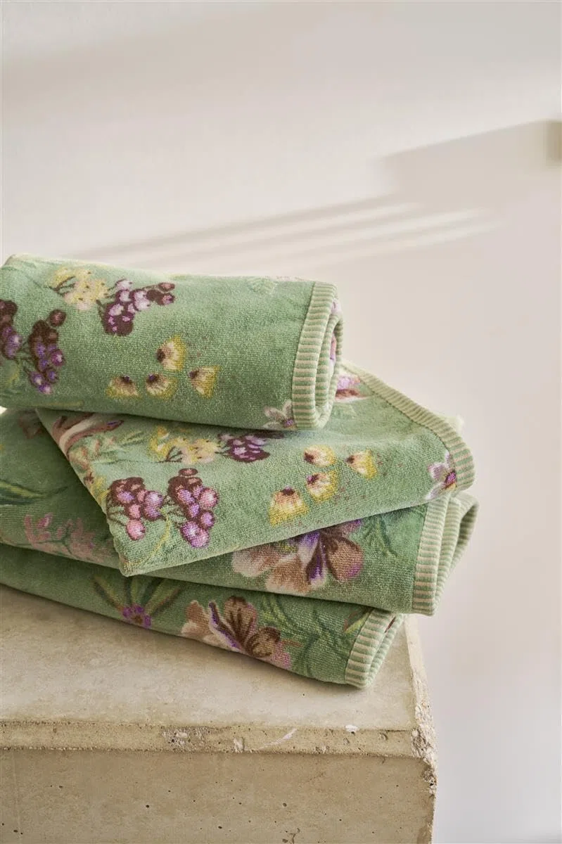 PIP Studio Set Asciugamano e Ospite Secret Garden Green Essenza