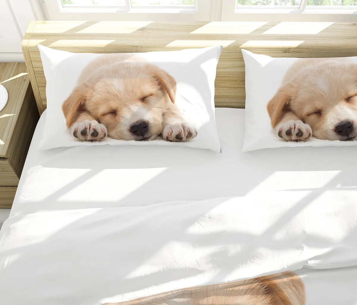 Biancheria da letto per bambini, 200 x 200 cm, in microfibra stampata con cane, copripiumino per bambini e ragazze, copripiumino morbido e resistente, traspirante